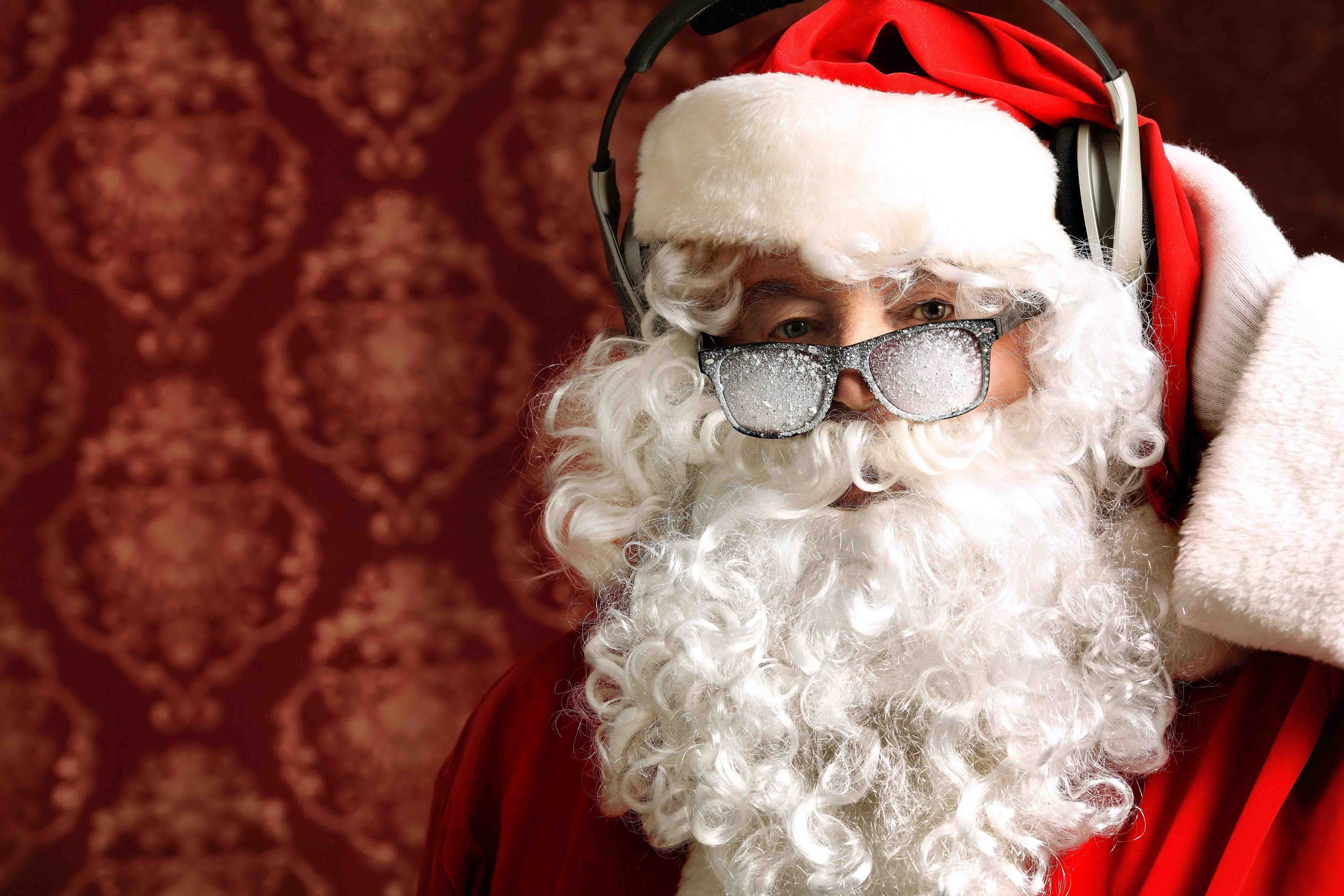 Santa with sunglasses