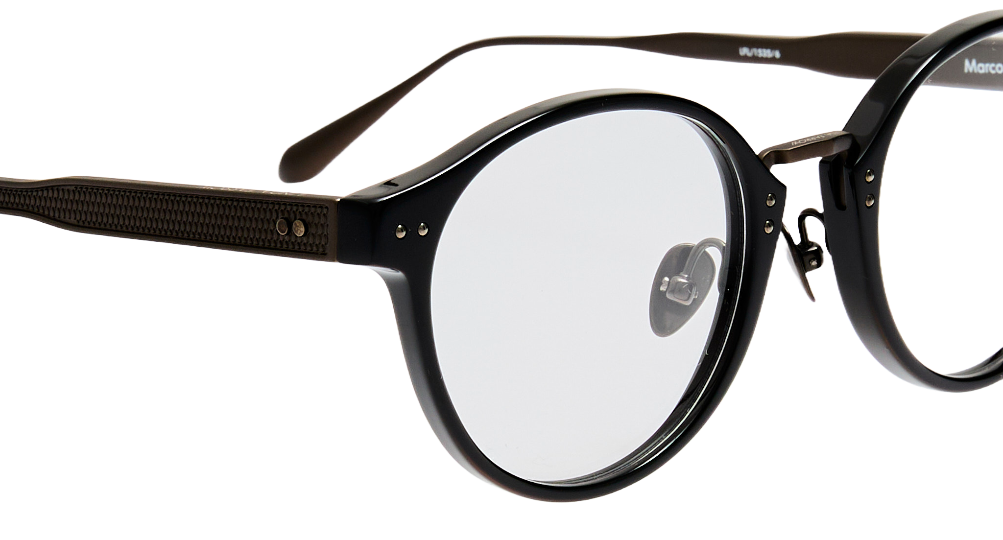 Color_LFL1535C6OPT - Marco Oval Optical Frame in Black / Matt Nickel