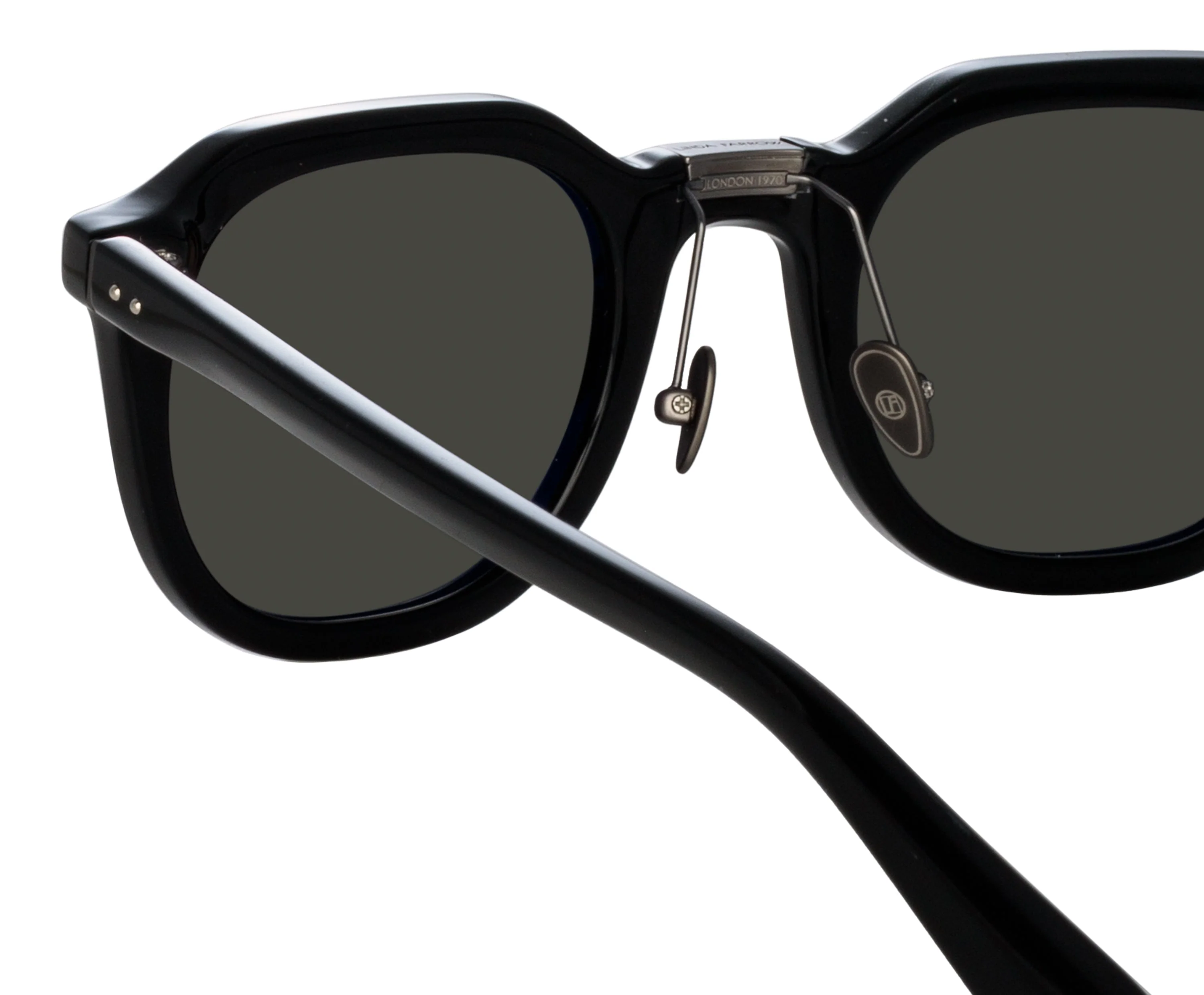 Color_LFL1103C13SUN - Fletcher Angular Sunglasses in Black and Matte Nickel