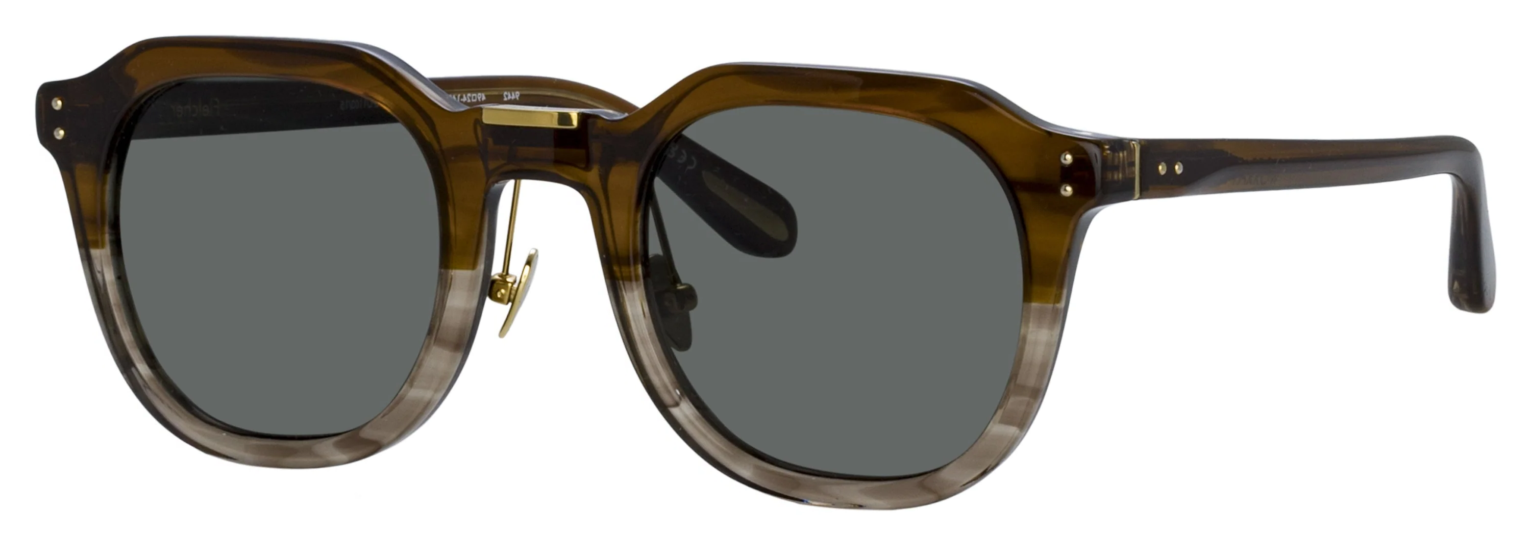 Color_LFL1103C15SUN - Fletcher Angular Sunglasses in Caramel Horn and Light Gold
