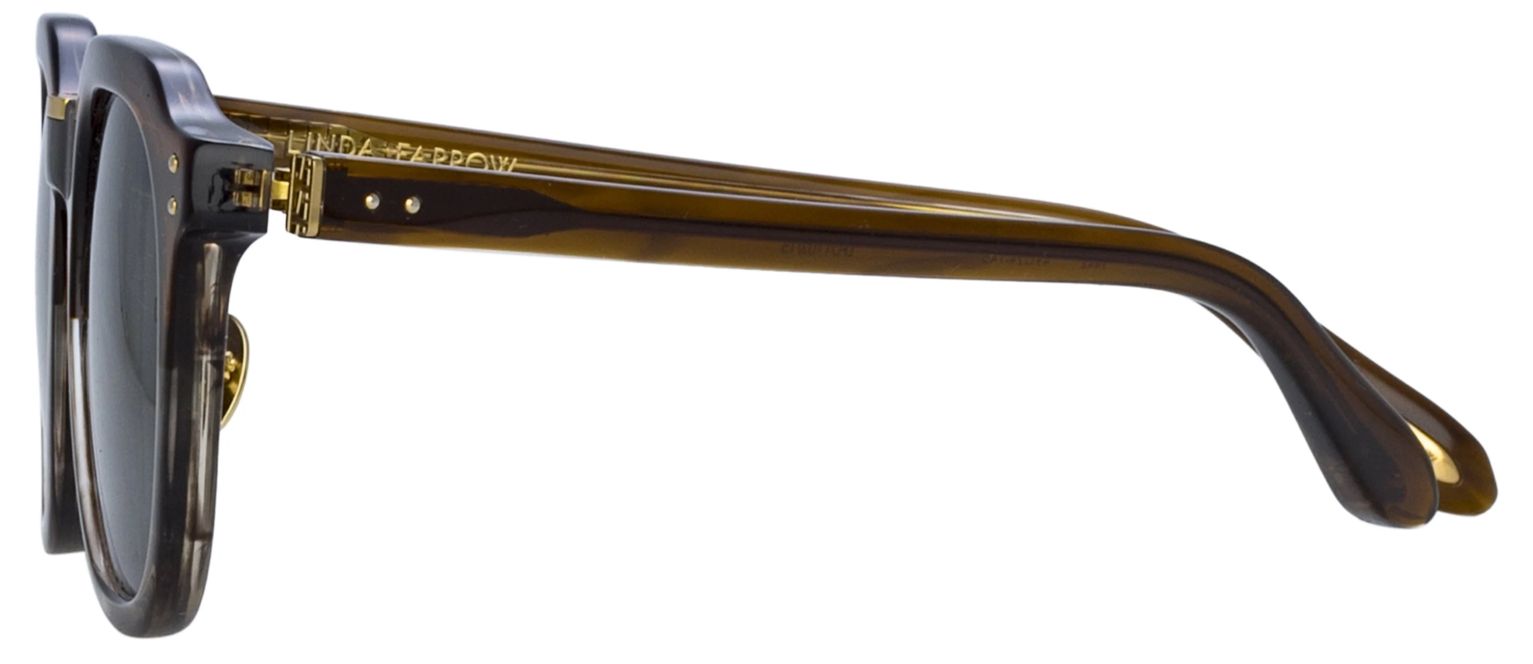 Color_LFL1103C15SUN - Fletcher Angular Sunglasses in Caramel Horn and Light Gold