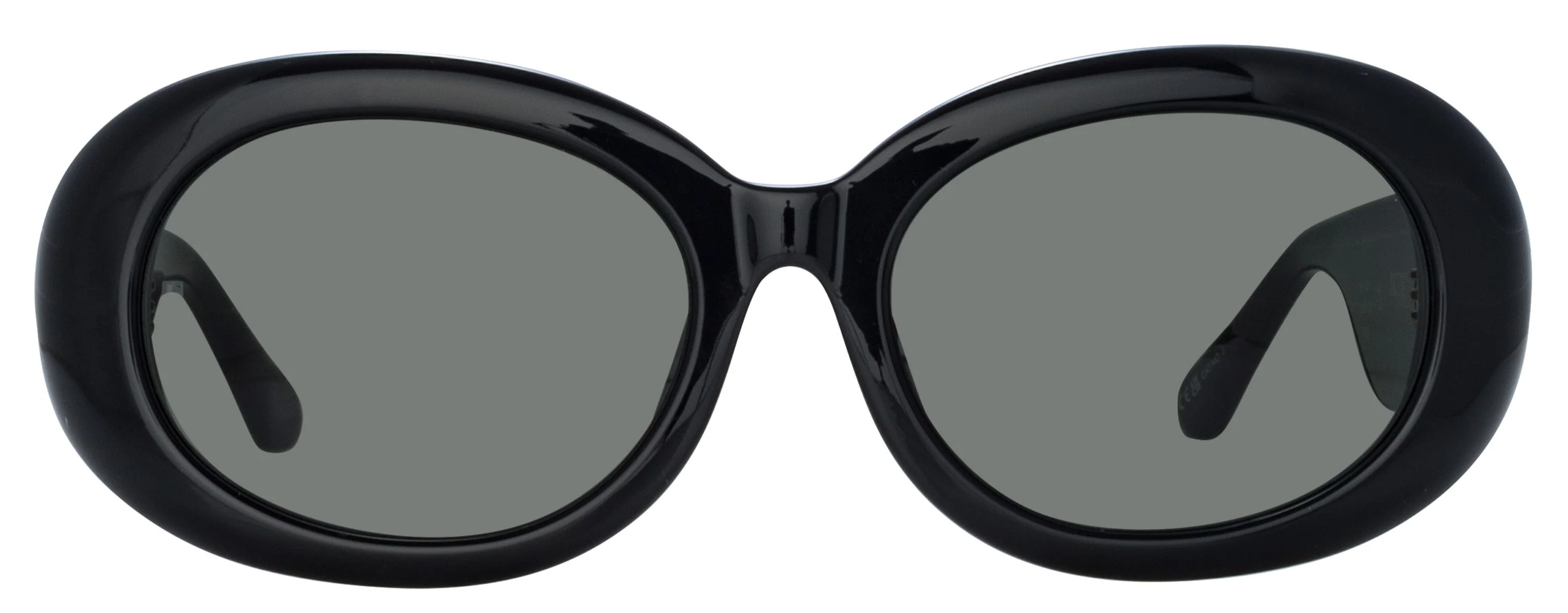 Color_LFL1462C1SUN - Lina Oval Frame Sunglasses in Black and Grey