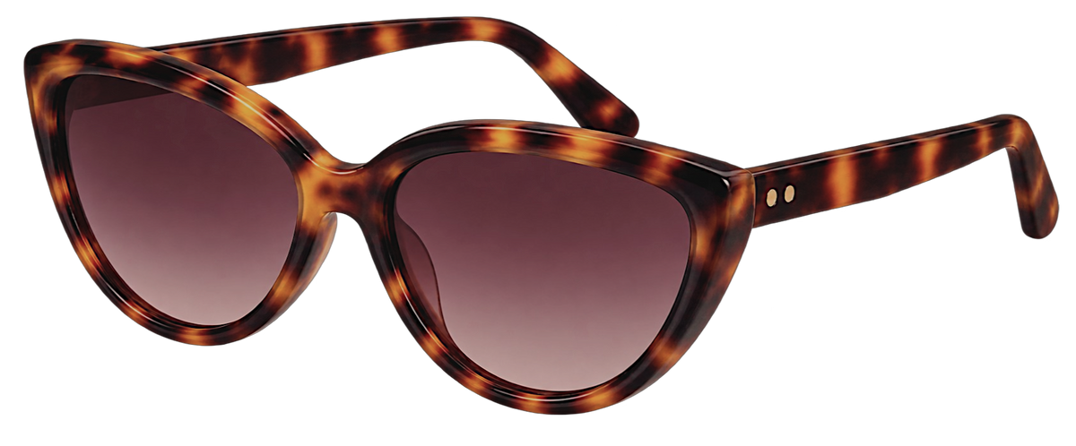 Color_LFL305C4SUN - Luxe Cat Eye Sunglasses in Toritoise Shell and Wine Gradient
