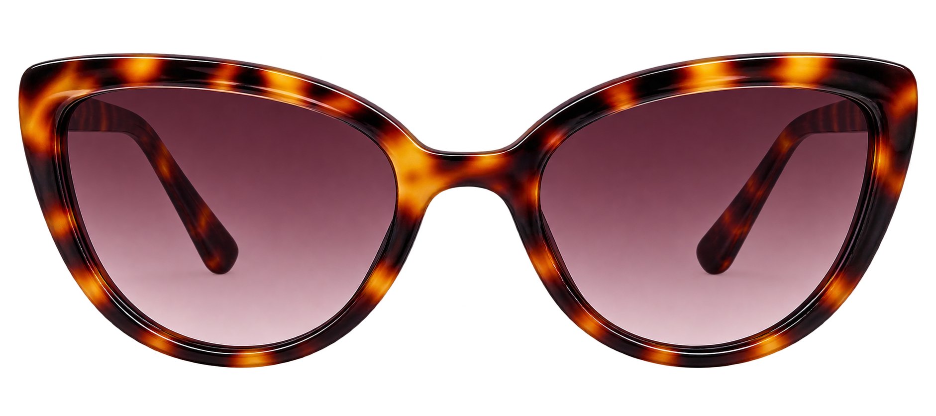 Color_LFL305C4SUN - Luxe Cat Eye Sunglasses in Toritoise Shell and Wine Gradient