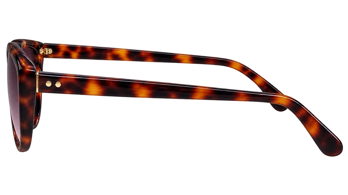 Color_LFL305C4SUN - Luxe Cat Eye Sunglasses in Toritoise Shell and Wine Gradient