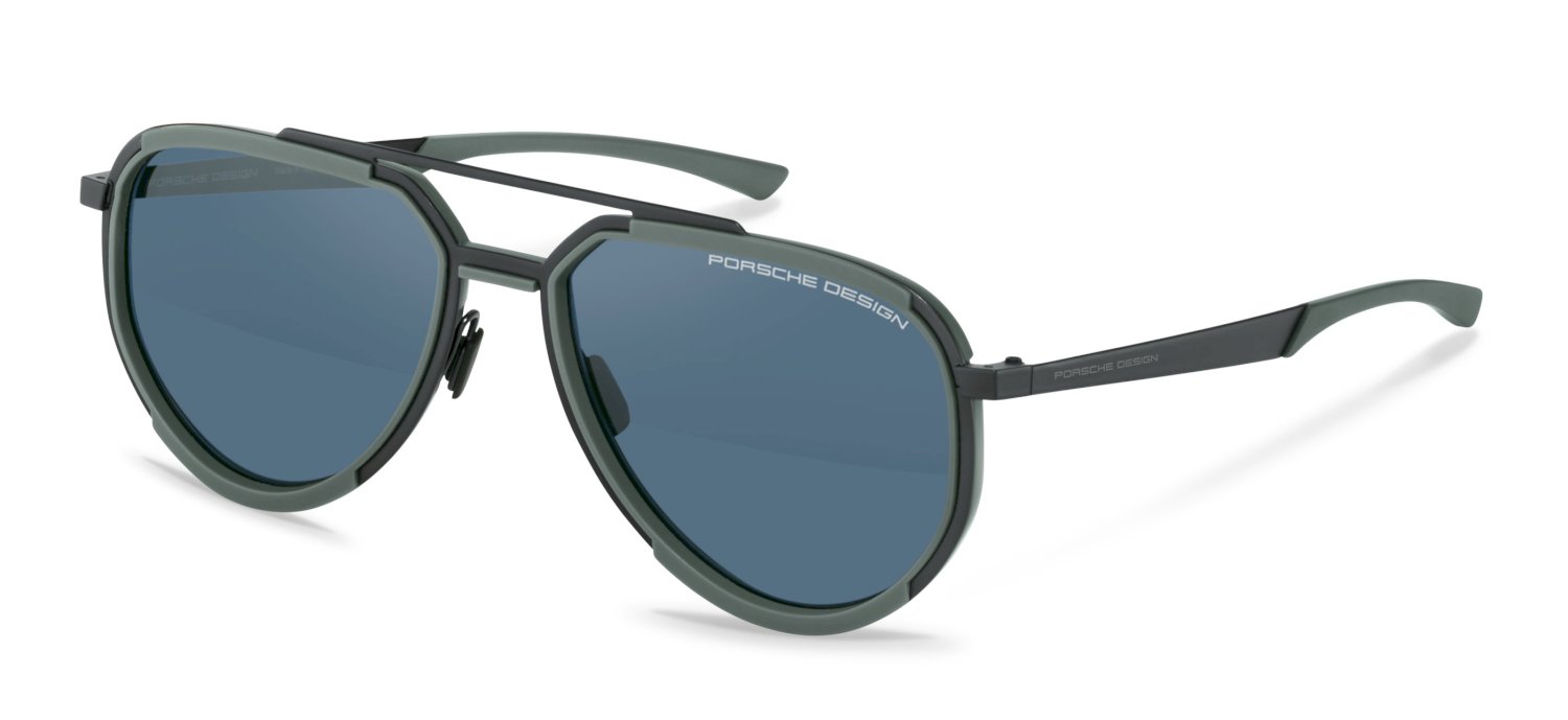 Color_D187 - Black - Grey Green / Blue - Mirror Silver