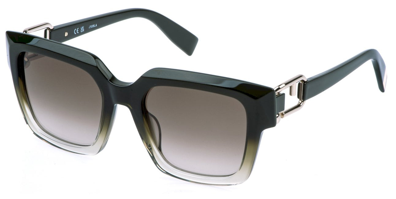 Color_07C7 - Shiny Olive Green Grad. Crystal / Brown Gradient Brown