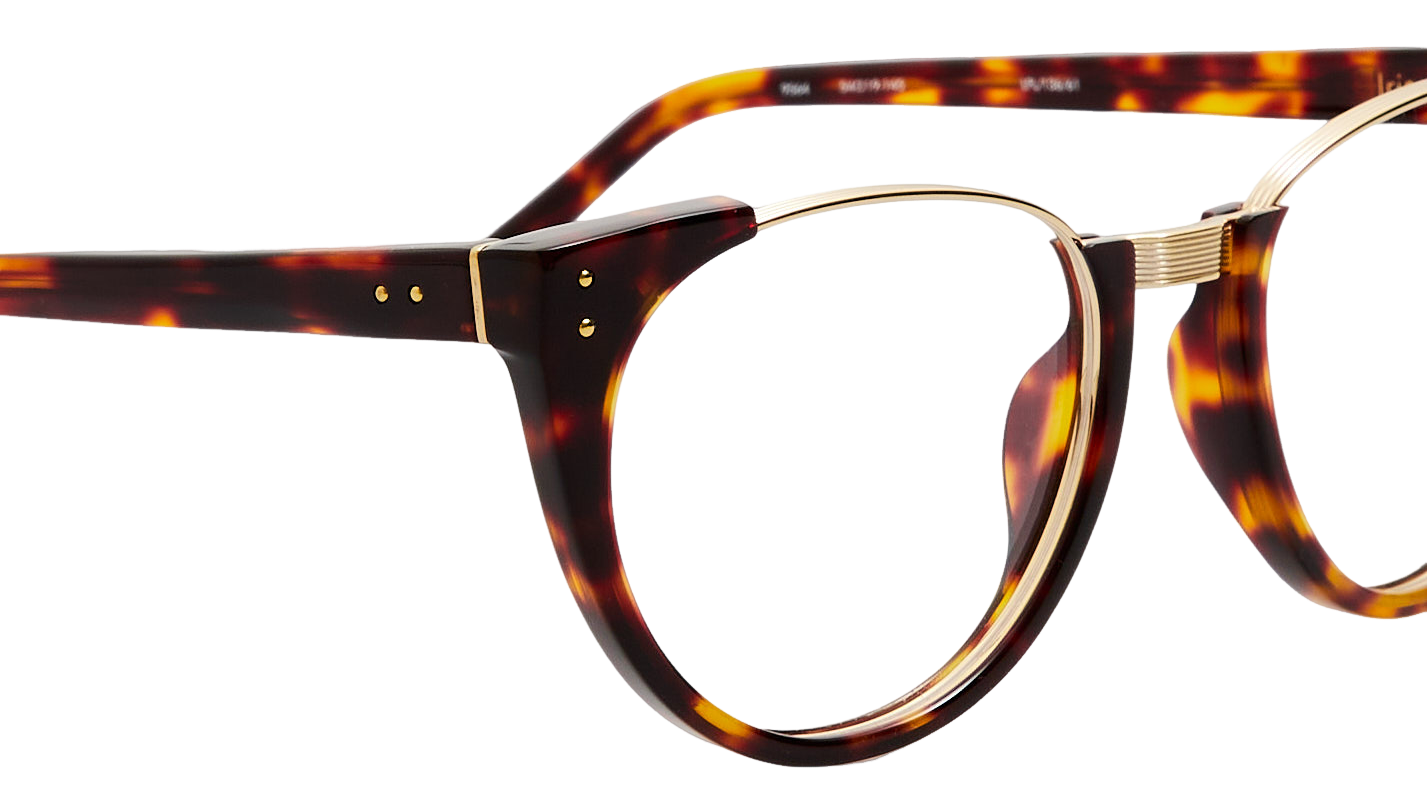 Color_LFL136C61OPT - Iris Oval Optical Frame in Black Dark T-Shel Light Gold
