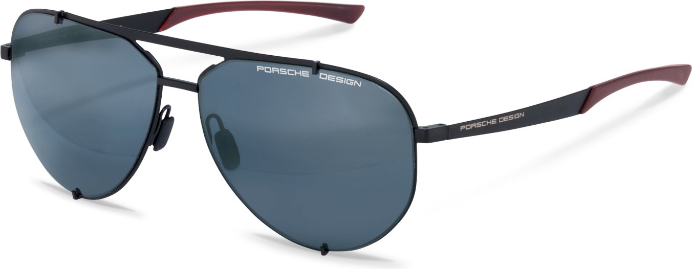 Color_A - Black - Dark Red / Blue Mirror Silver