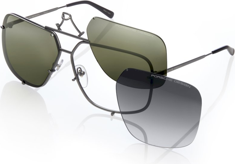 Color_A - Titanium Dark Gun / Green Mirror Silver Polarized