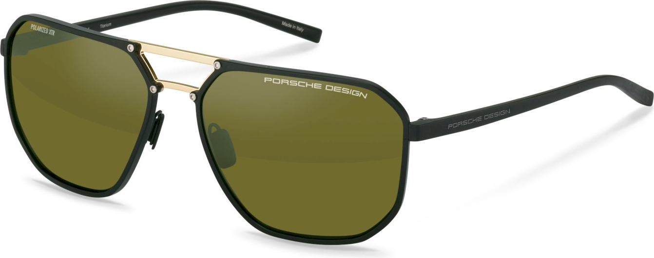 Color_A417 - Titanium Black Gold / Green Deg. Mirror Silver Polarized