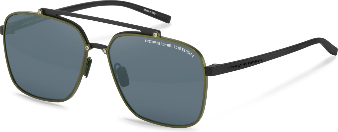 Color_E267 - Titanium Olive - Black / Blue Mirror Silver