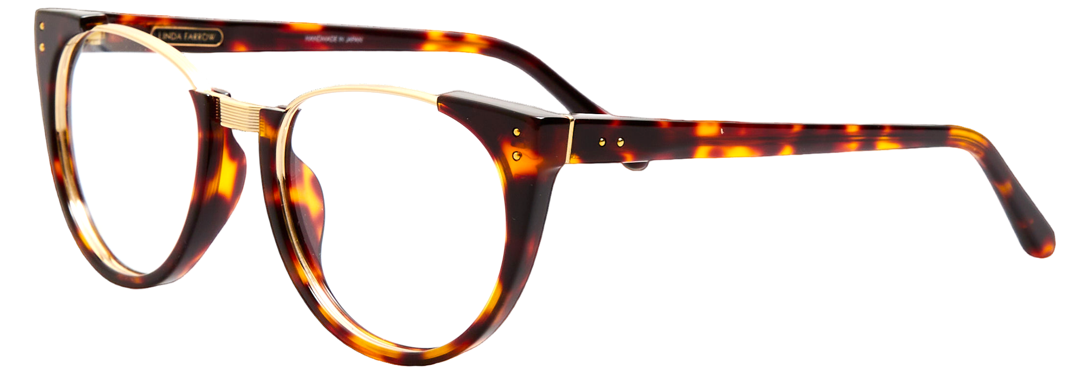 Color_LFL136C61OPT - Iris Oval Optical Frame in Black Dark T-Shel Light Gold