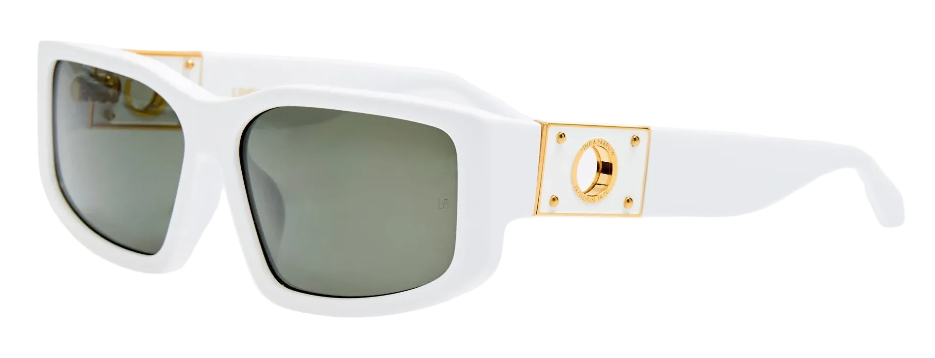 Color_LFL1617C3SUN - Carmela Rectagular Sunglasses in White and Grey LIMITED EDITION