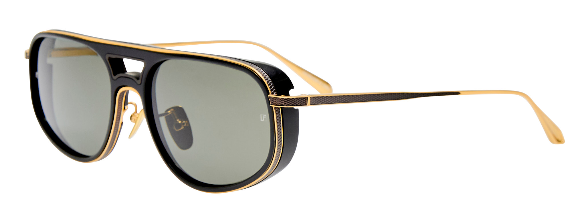 Color_LFL1674C1SUN - Calder Aviator Sunglasses Black and Grey