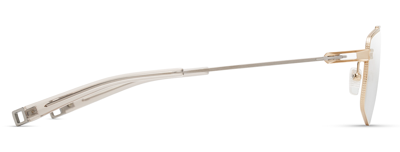 Color_DLX144-A-01 - White Gold - Shiny Silver - Khaki Crystal - Clear Blue Light Filter - Clear