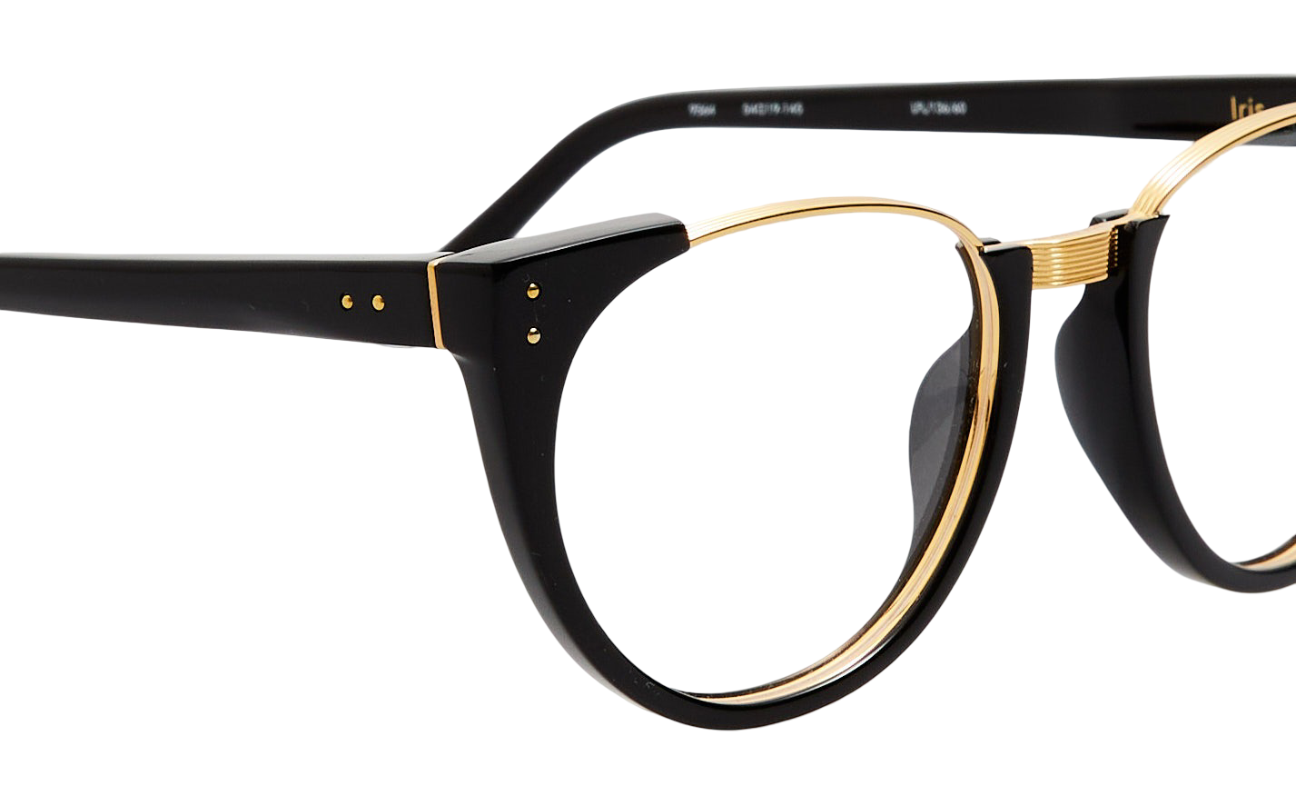Color_LFL136C60OPT - Iris Oval Optical Frame in Black Yellow Gold