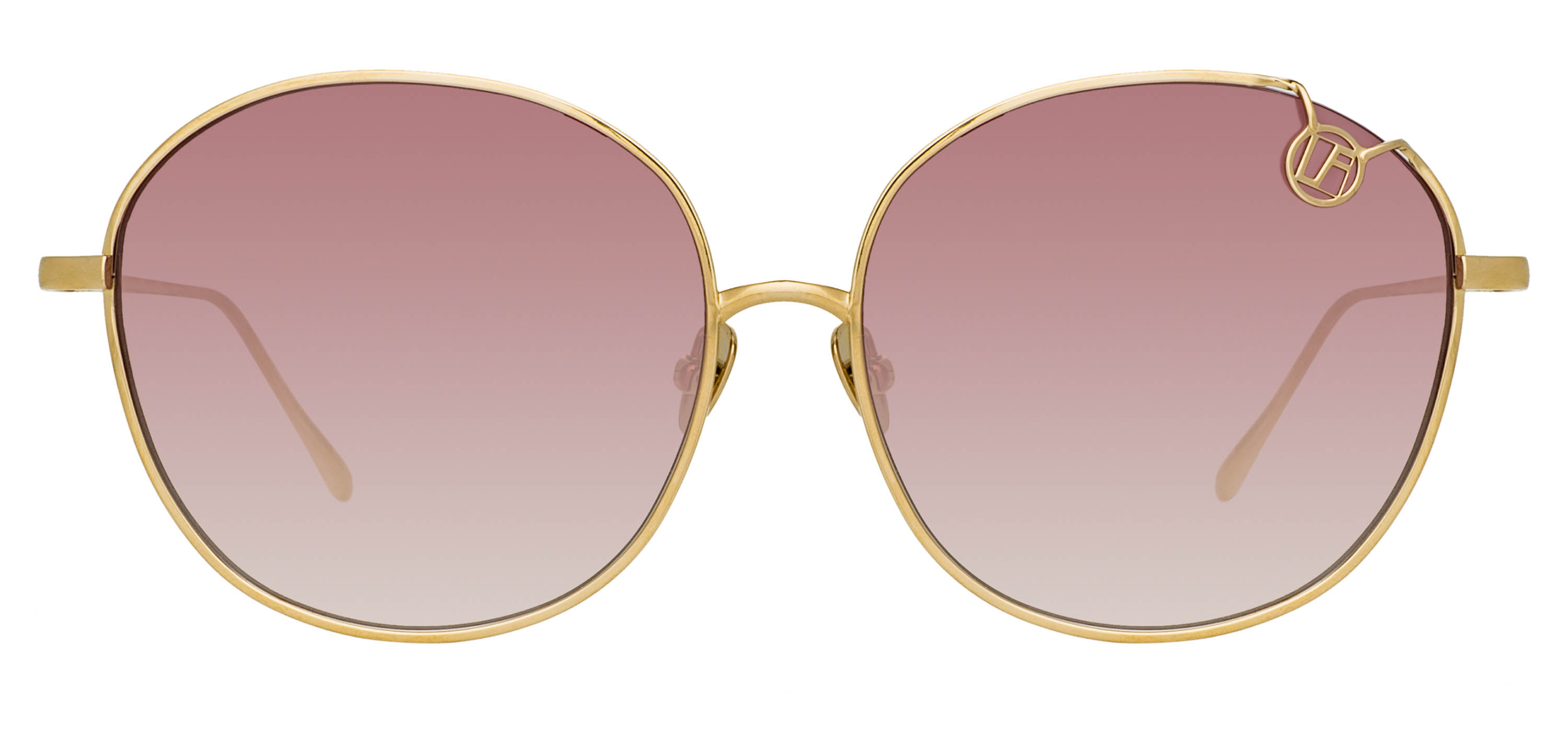 Color_LFL1054C2SUN - Hannah Cat Eye Sunglasses in Light Gold and Burgundy