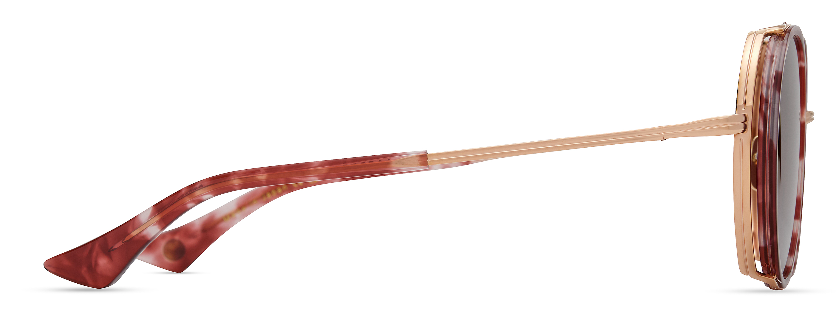 Color_DTS532-52-04 - Rose Tortoise - Rose Gold / Dark Cherry To Clear Gradient
