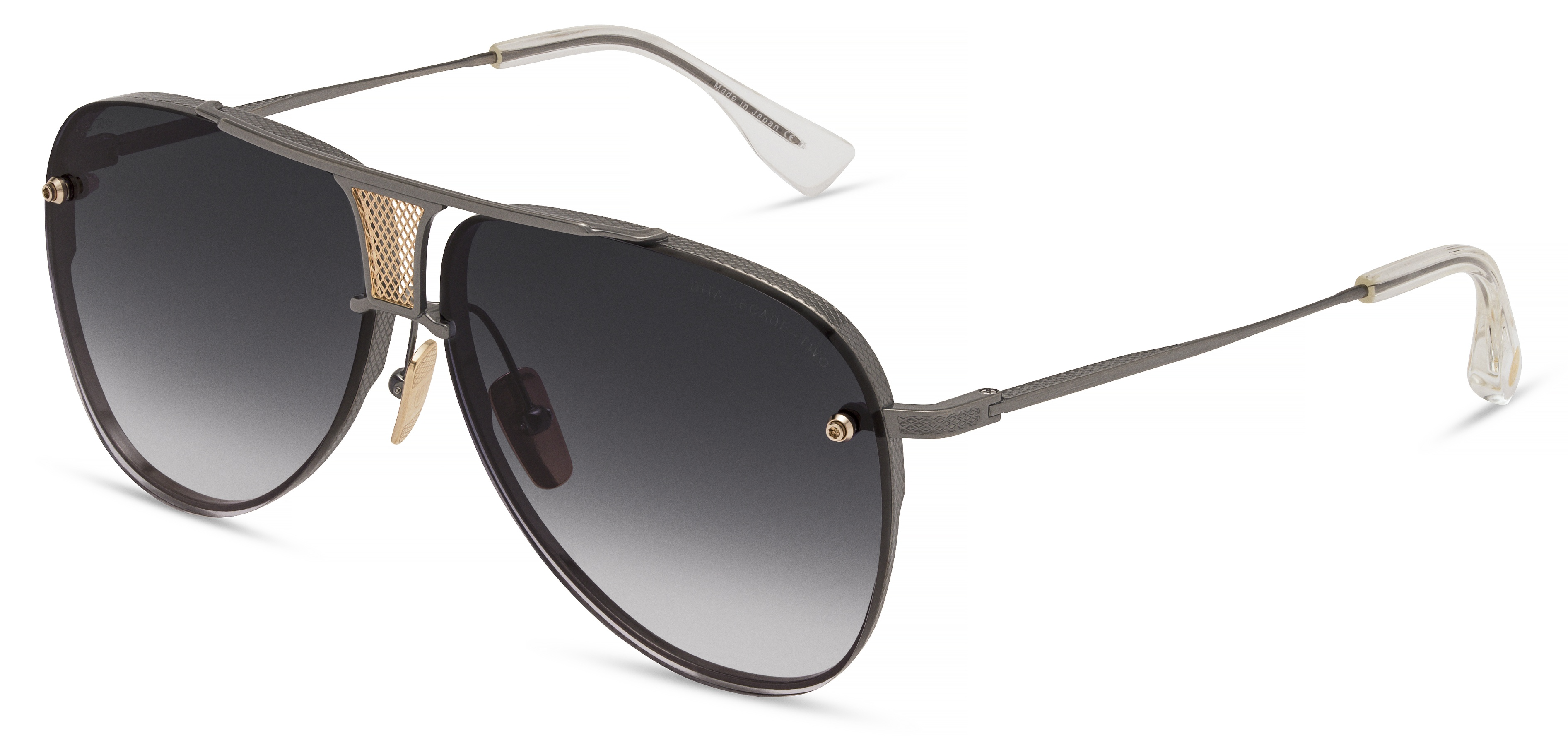 Color_DRX-2082-M-SIL-GLD-62 - Antique Silver - White Gold / Dark Grey to Clear Gradient