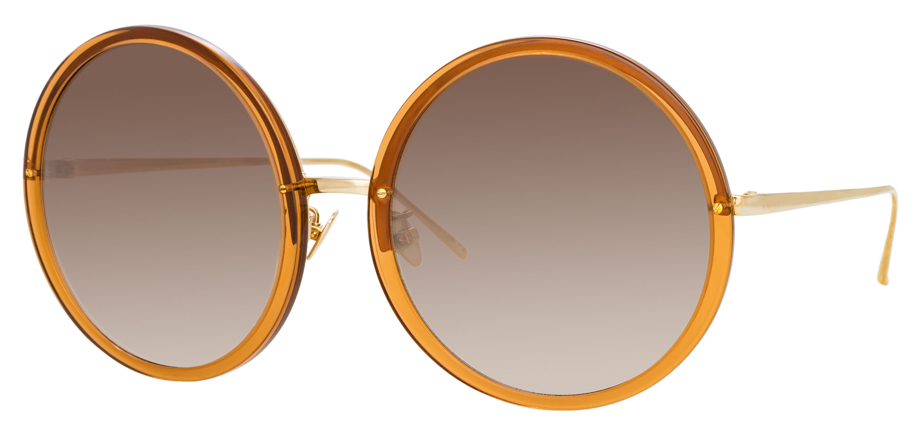 Color_LFLC457C34SUN - Kew Round Sunglasses Brown and Brown Grad