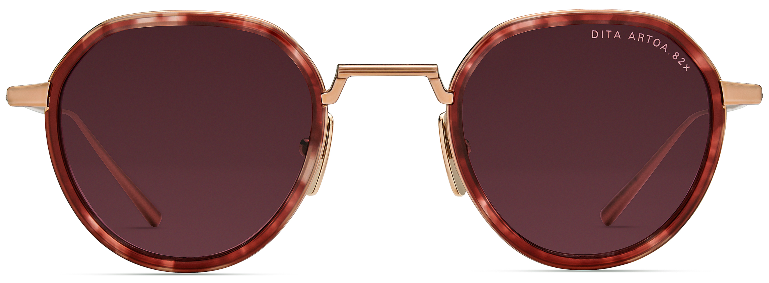 Color_DTS475-A-03 ROSE GOLD-ROSE TORTOISE / DARK CHERRY TO CLEAR GRADIENT