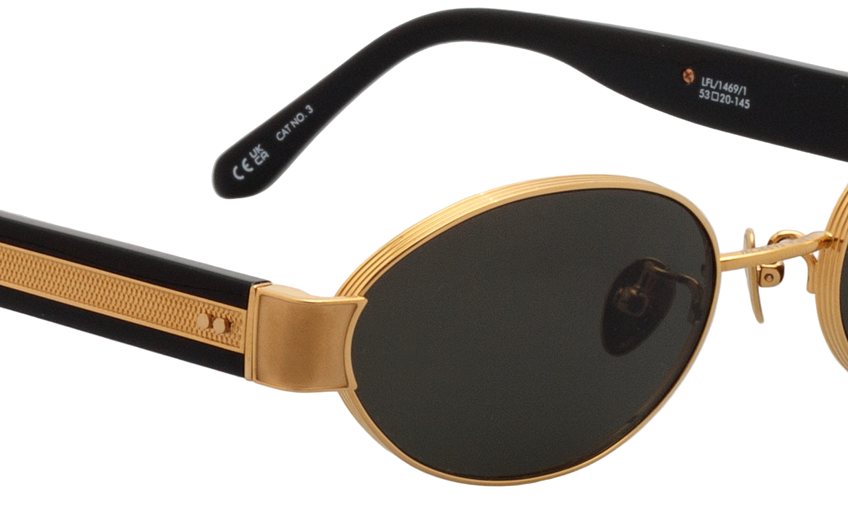 Color_LFL1469C1SUN - Sadie Oval Sunglasses in Yellow Gold and Grey