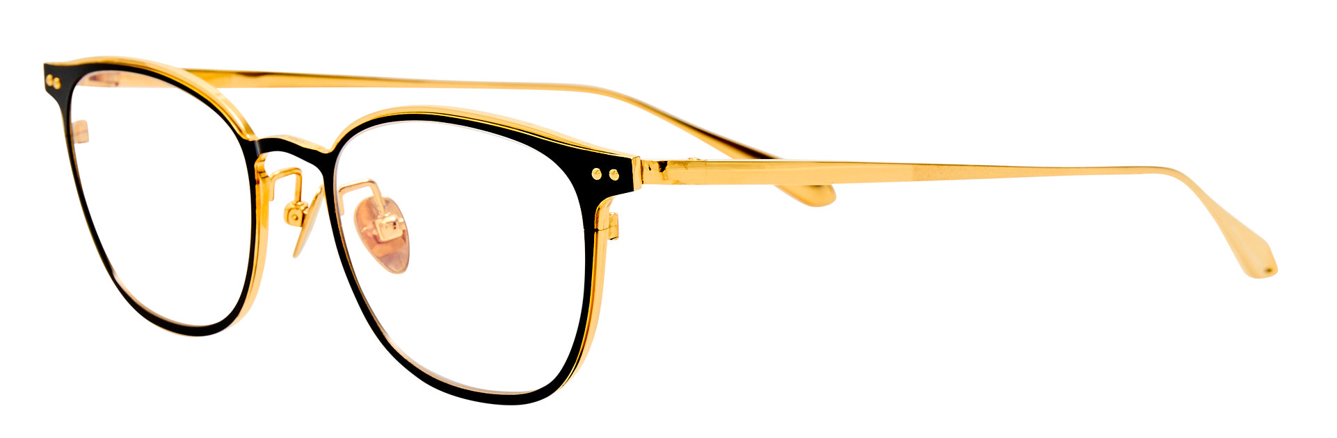 Color_LFL1616C1OPT - Anderson D-Frame Optical in Satin Black and Yellow Gold