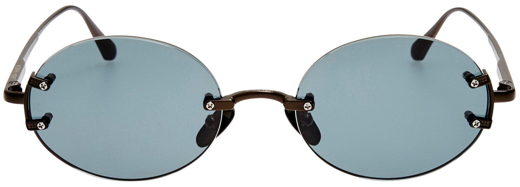 Color_LFL1544C5SUN - Stella Oval Sunglasses in Matt Nickel