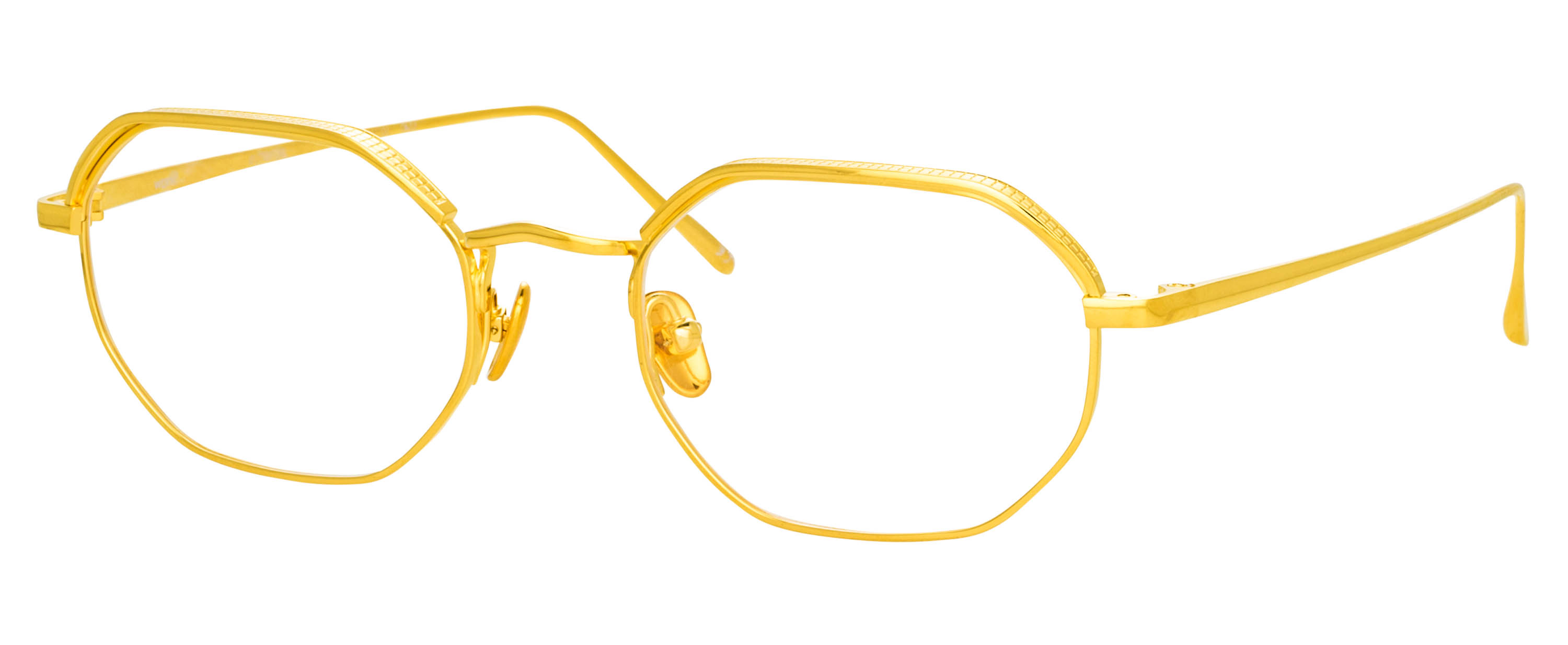 Color_LFL1077C5OPT - Shaw Angular Optical Frame in Titanium Yellow Gold