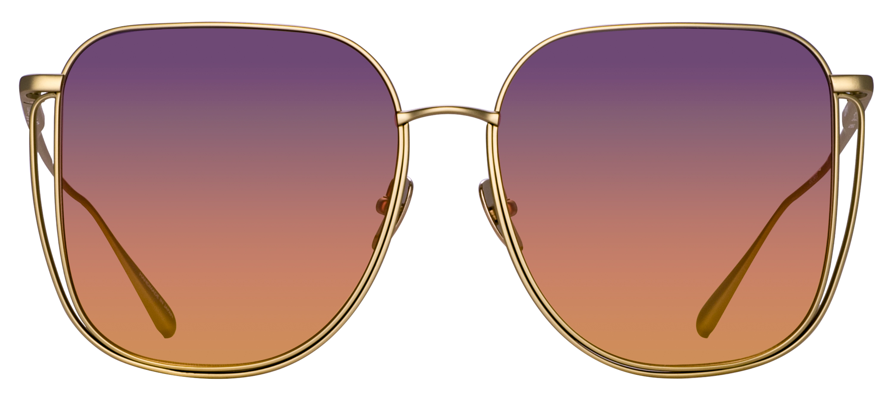 Color_LFL1347C5SUN - Camry Oversized Sunglasses in Matt Champagne and Sunset Grad