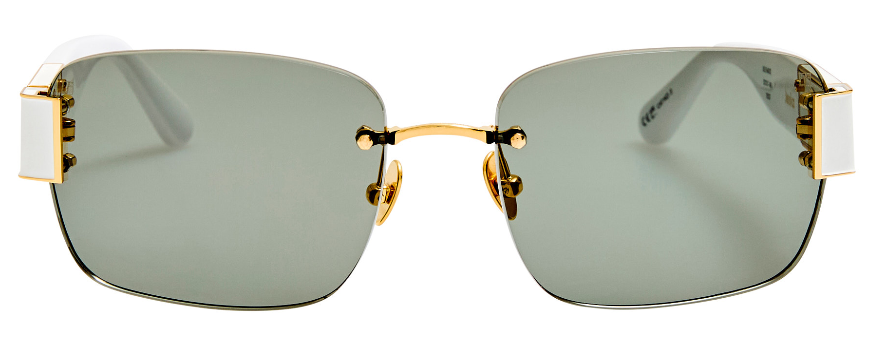 Color_LFL1643C2SUN - Jessica Rectangular Frame Sunglasses in White and Grey