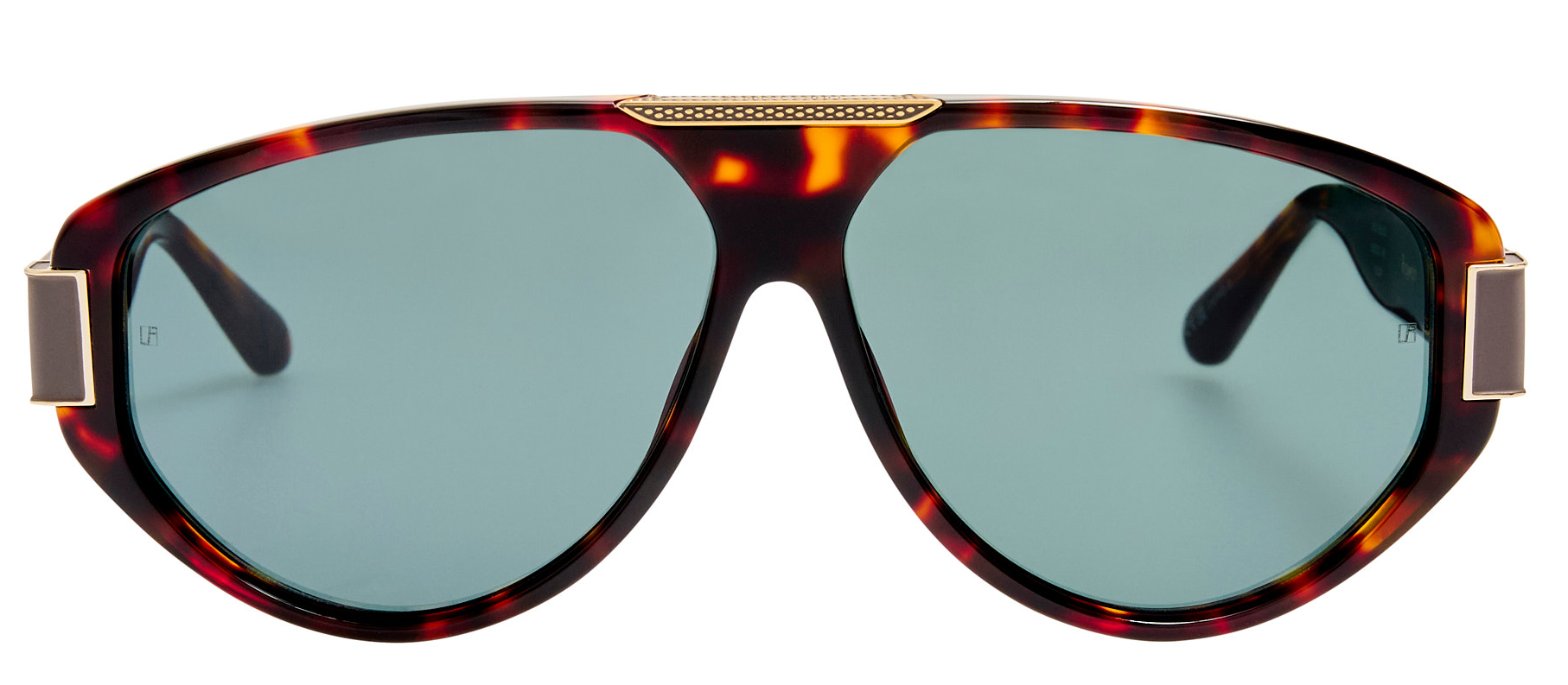 Color_LFL1653C3SUN - Rowan Aviator Sunglasses in Dark T-Shell and Deep Green