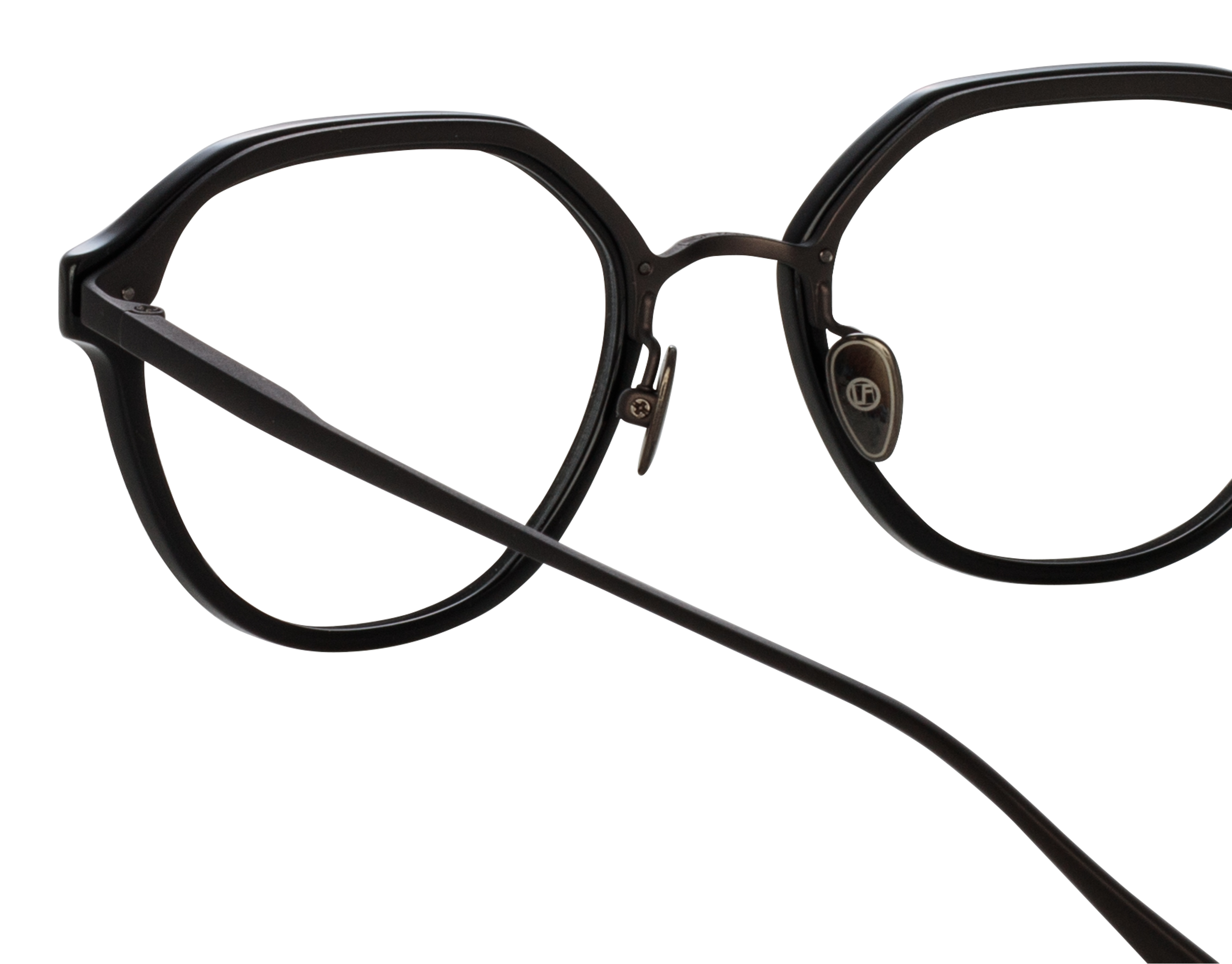 Color_LFL1273C6OPT - Cacao Angular Optical Frame in Matt Nickel