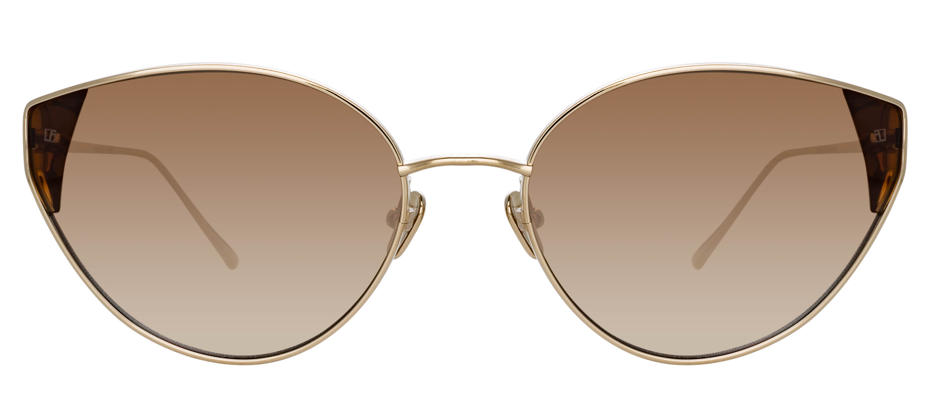 Color_LFL1029C2SUN - Liv Cat Eye Sunglasses in Light Gold and Brown