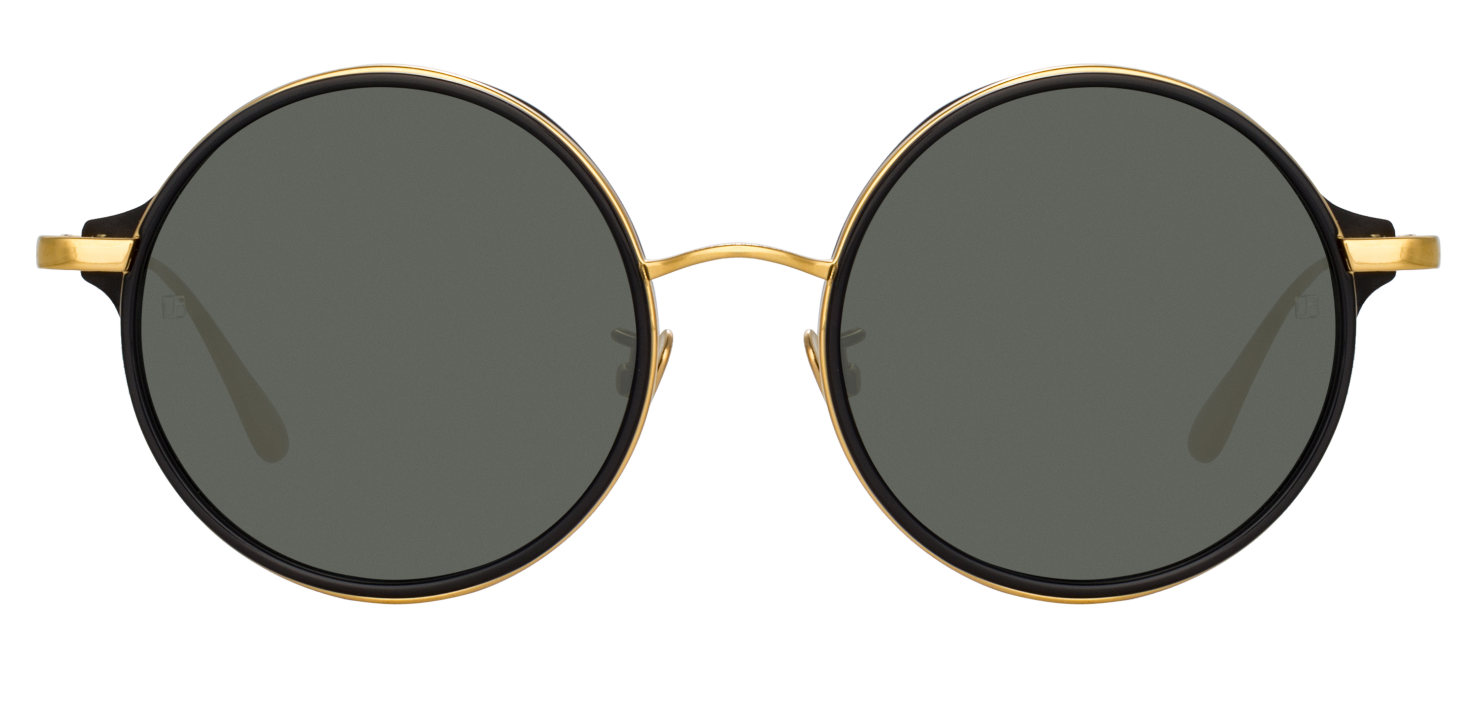 Color_LFL1247C4SUN - Bara Round Sunglasses in Titanium Black and Grey