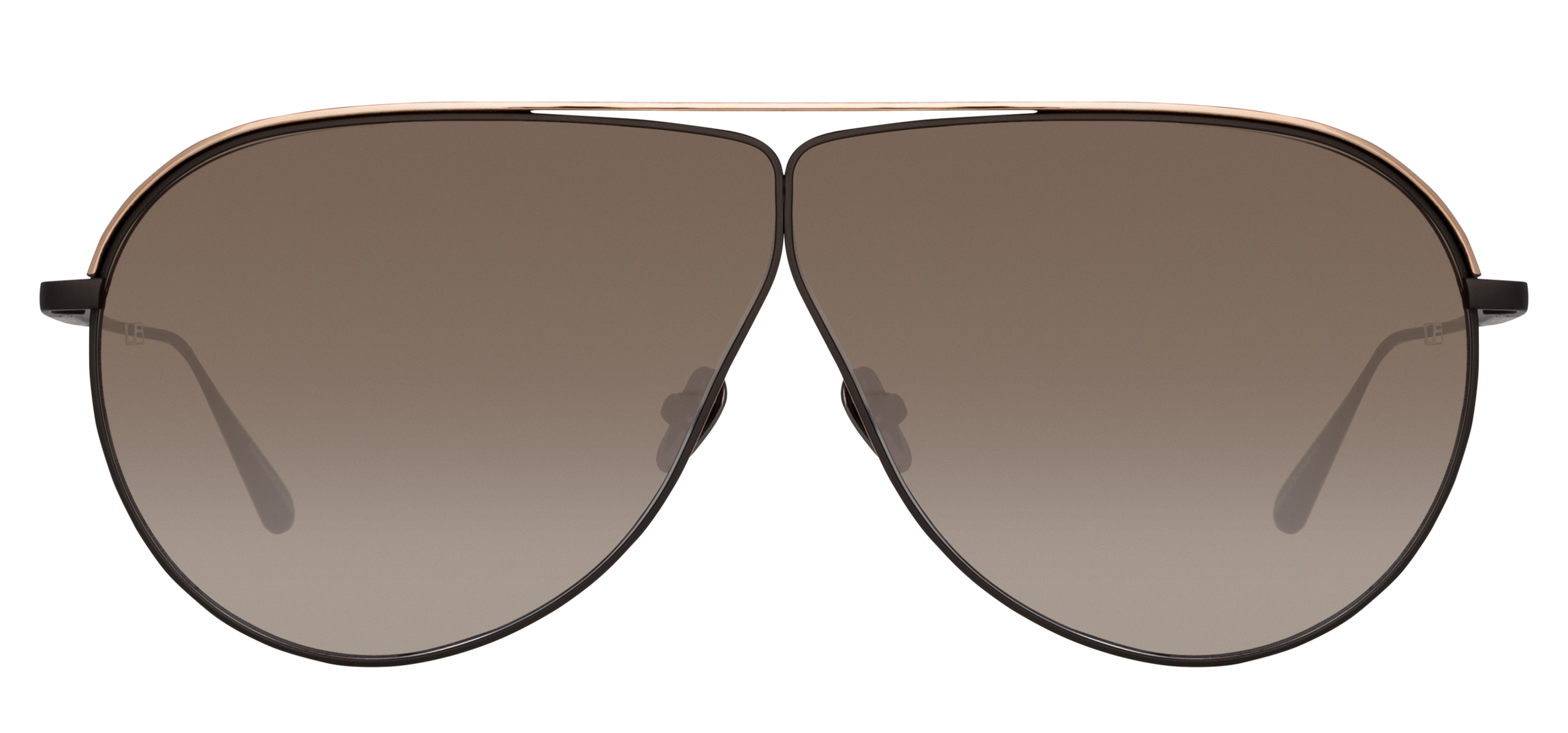 Color_LFL1263C1SUN - Hura Aviator Sunglasses in Titanium Black and Mocha Gradient