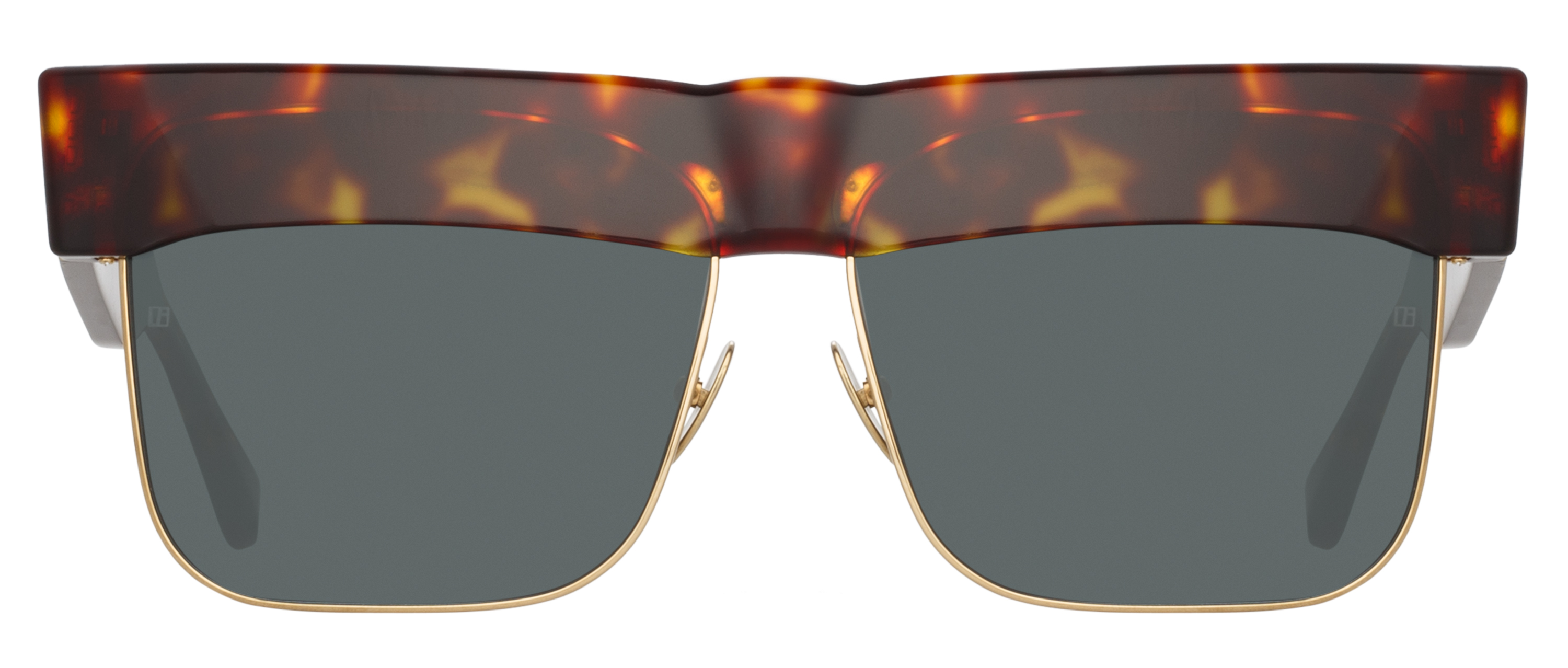 Color_LFL1284C2SUN - Rosalie Oversized Sunglasses in Tortoiseshell and Deep Green
