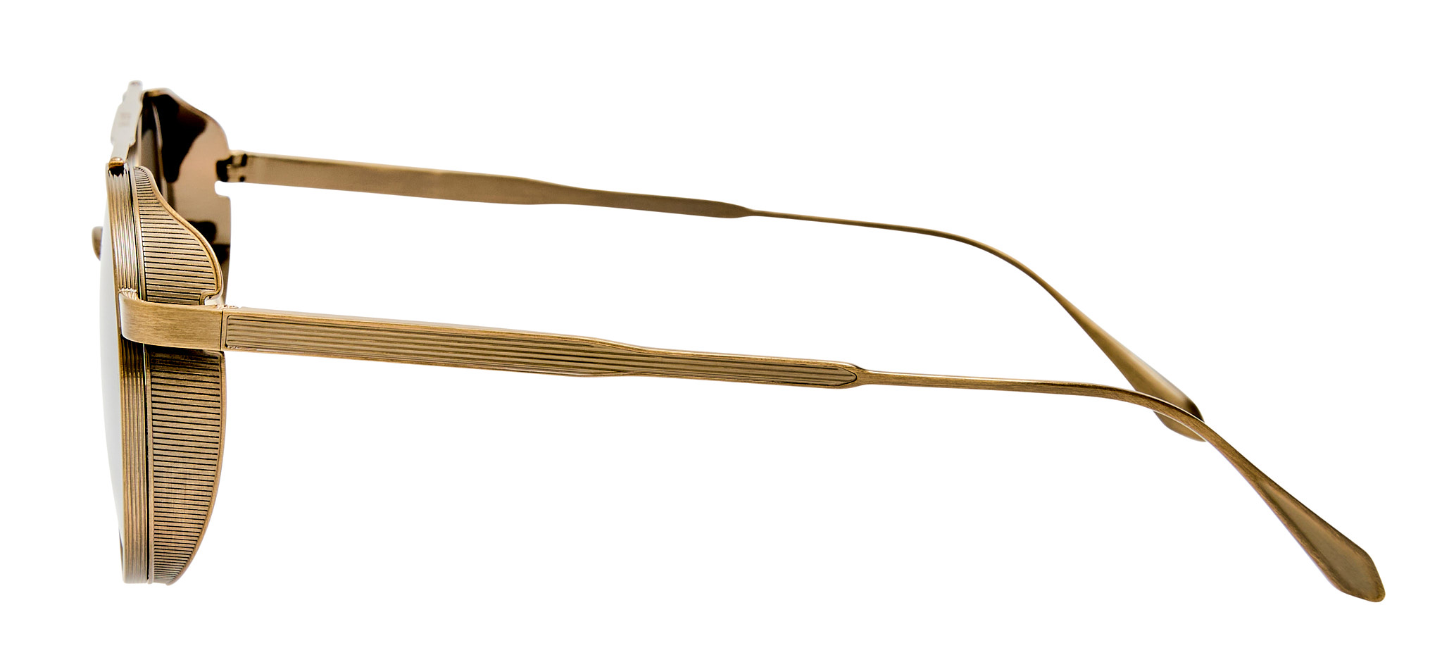 Color_LFL1549C4SUN - Conor Oval Sunglasses Yellow Gold and Deep Green