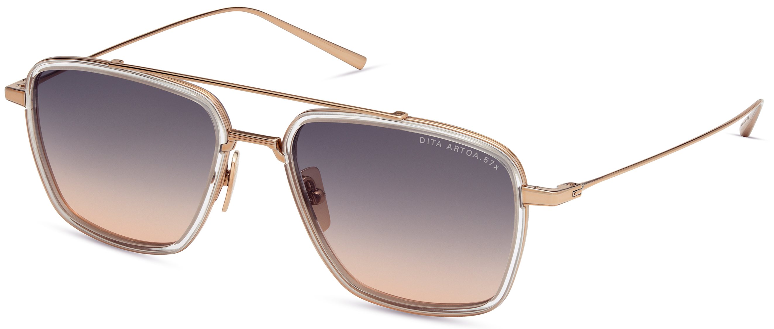 Color_DTS476-A-02 ROSE GOLD-CRYSTAL CLEAR / GREY TO PEACH GRADIENT