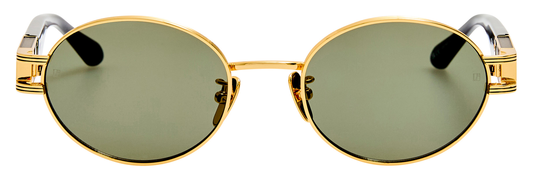 Color_LFL1657C1SUN - Phoebe Oval Frame Sunglasses in Yellow Gold and Grey