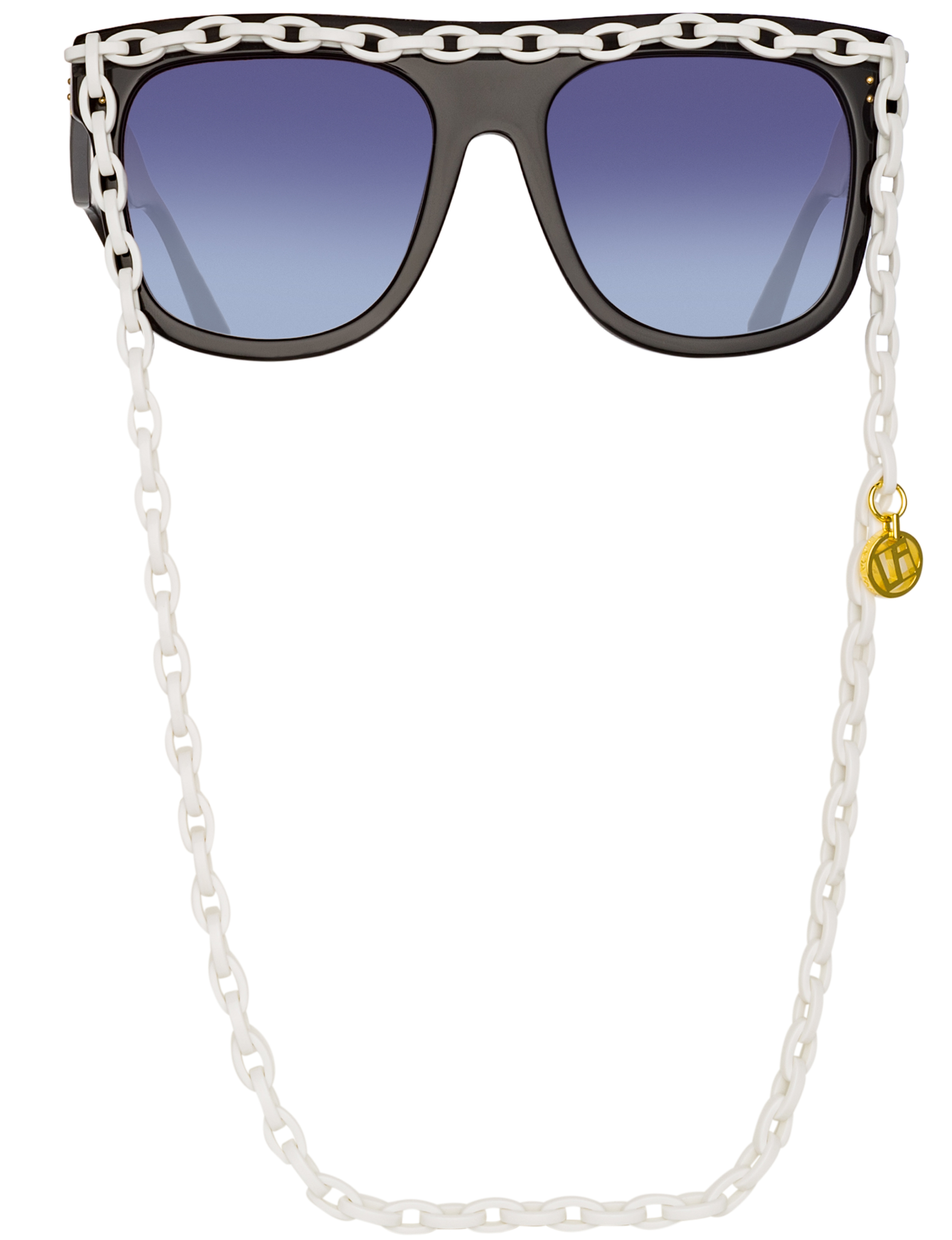 Color_LFL1304C2SUN - Dakota Flat Top Sunglasses in Black and Grey Grad