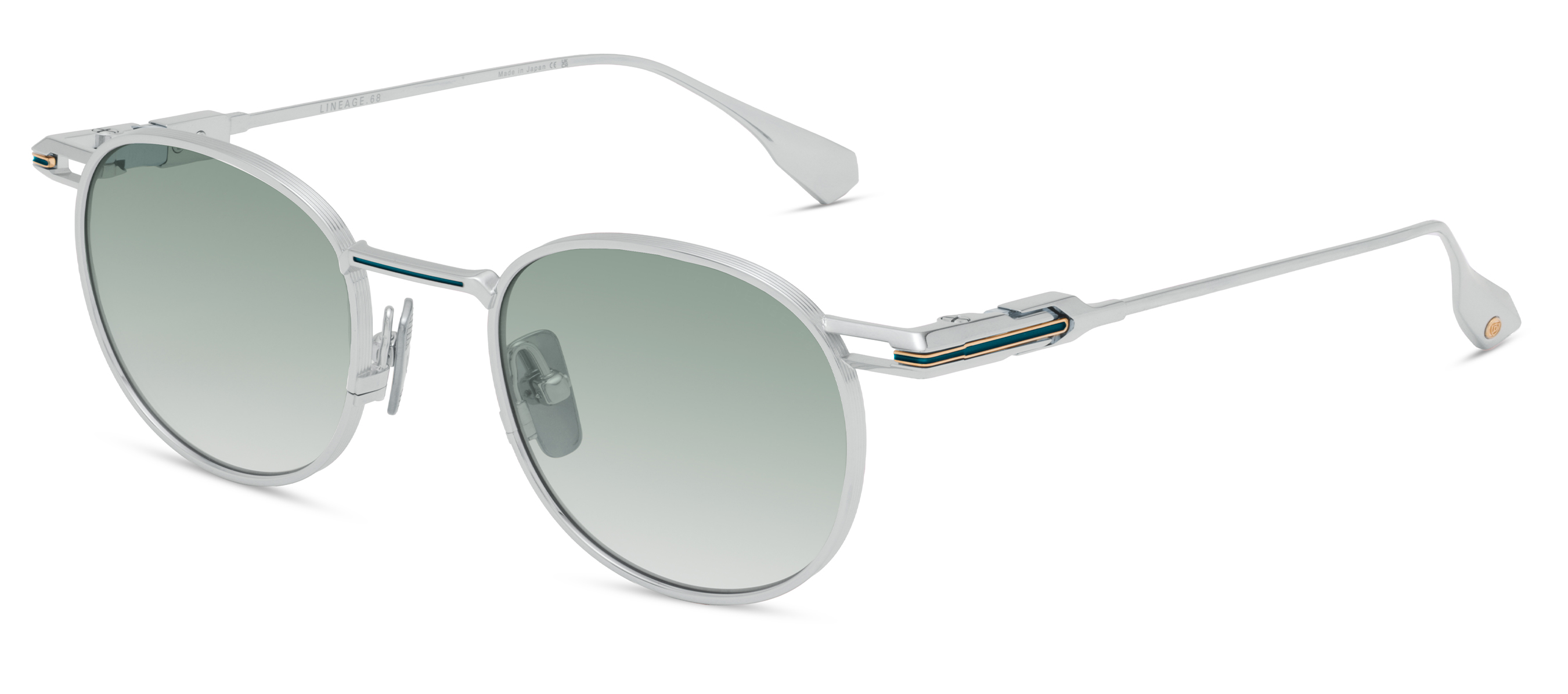 Color_DTX205-A-02 - Shiny Silver - Yellow Gold / Green Wash To Clear Gradient