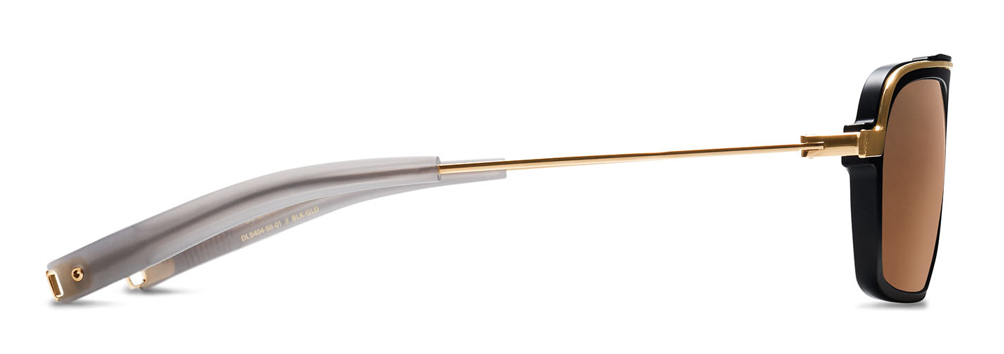 Color_DLS404-56-01RO - Matte Black - White Gold / Land Lens - Brown Polarized