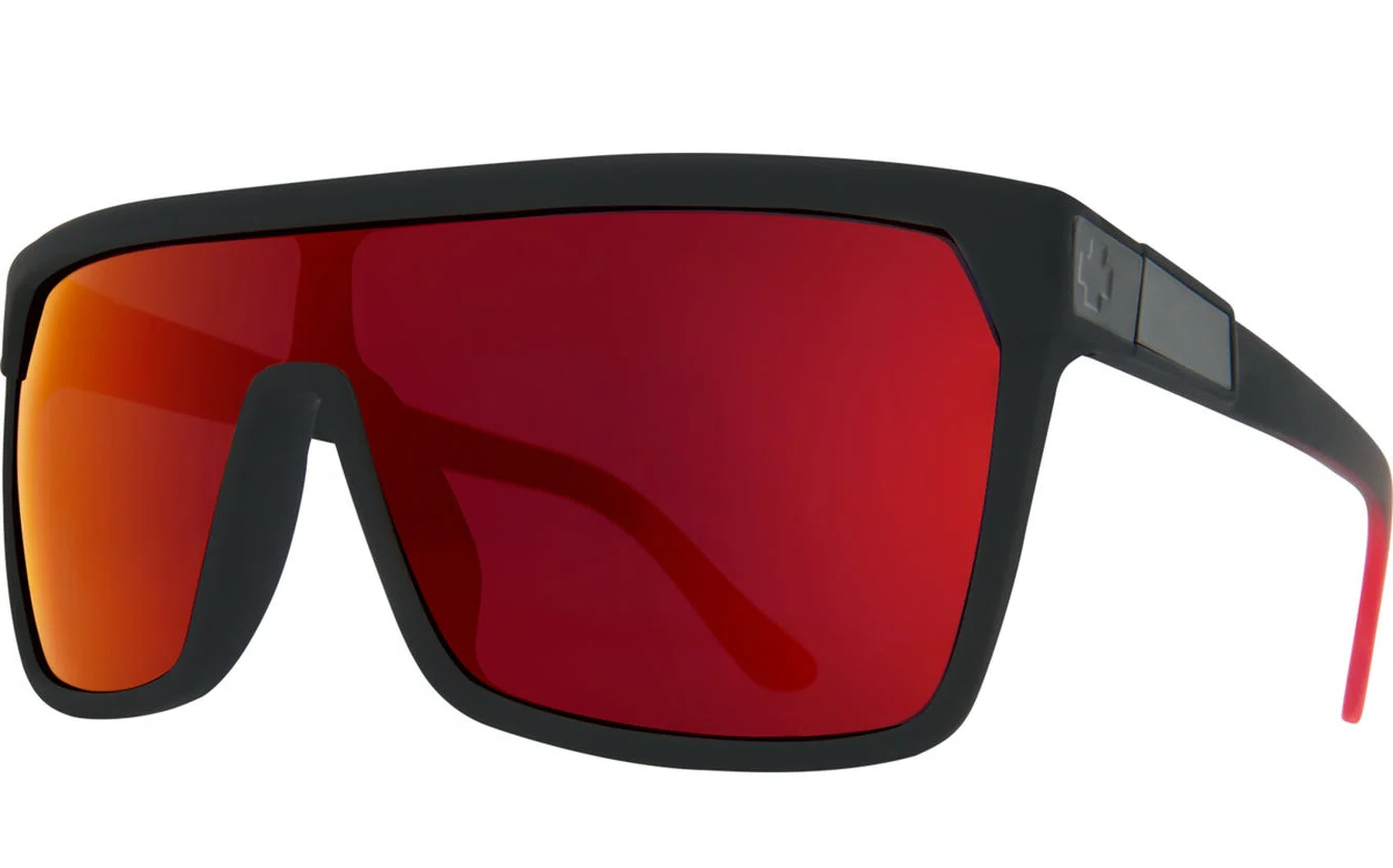 Color_670323803673 - Soft Black Matte Red Fade - HD Plus Grey Green with Red Light Spectra Mirror