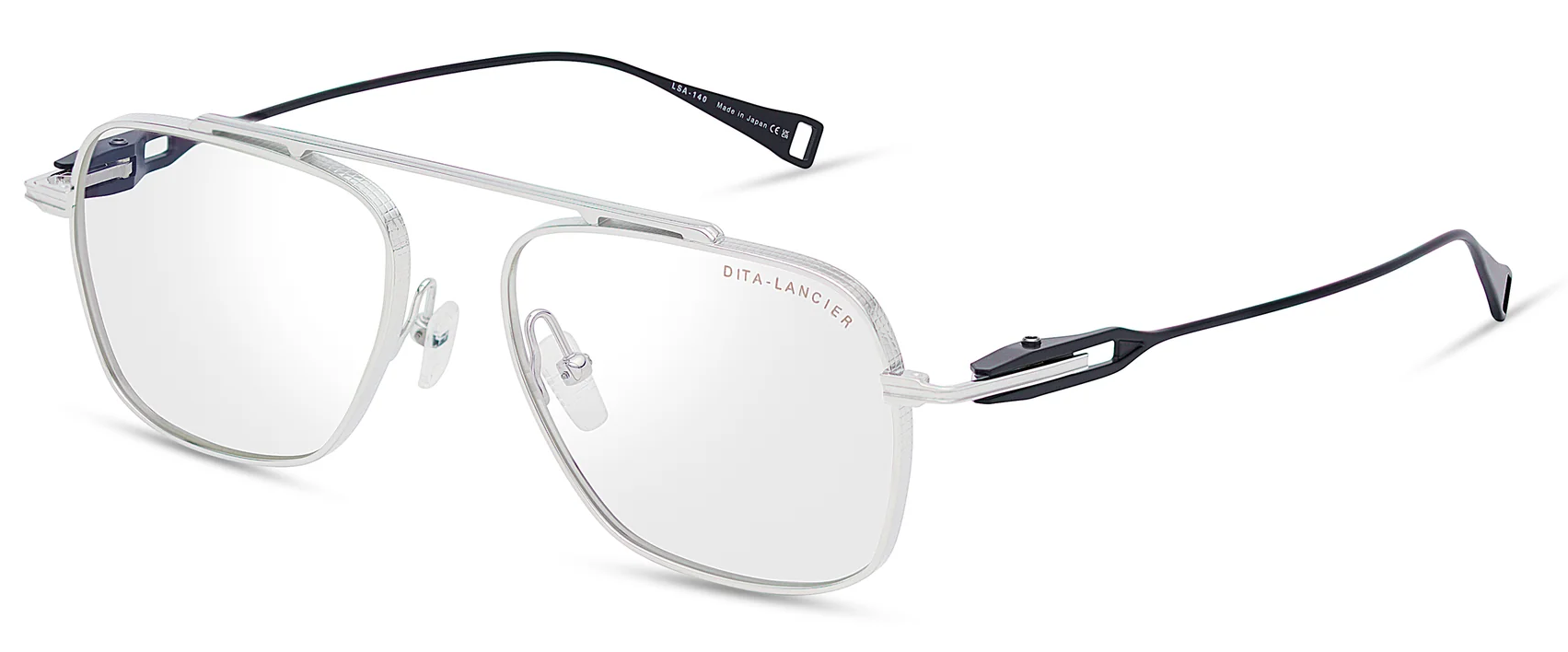 Color_DLX140-A-03 - Shiny Silver - Matte Black - Clear Blue Light Filter - Clear