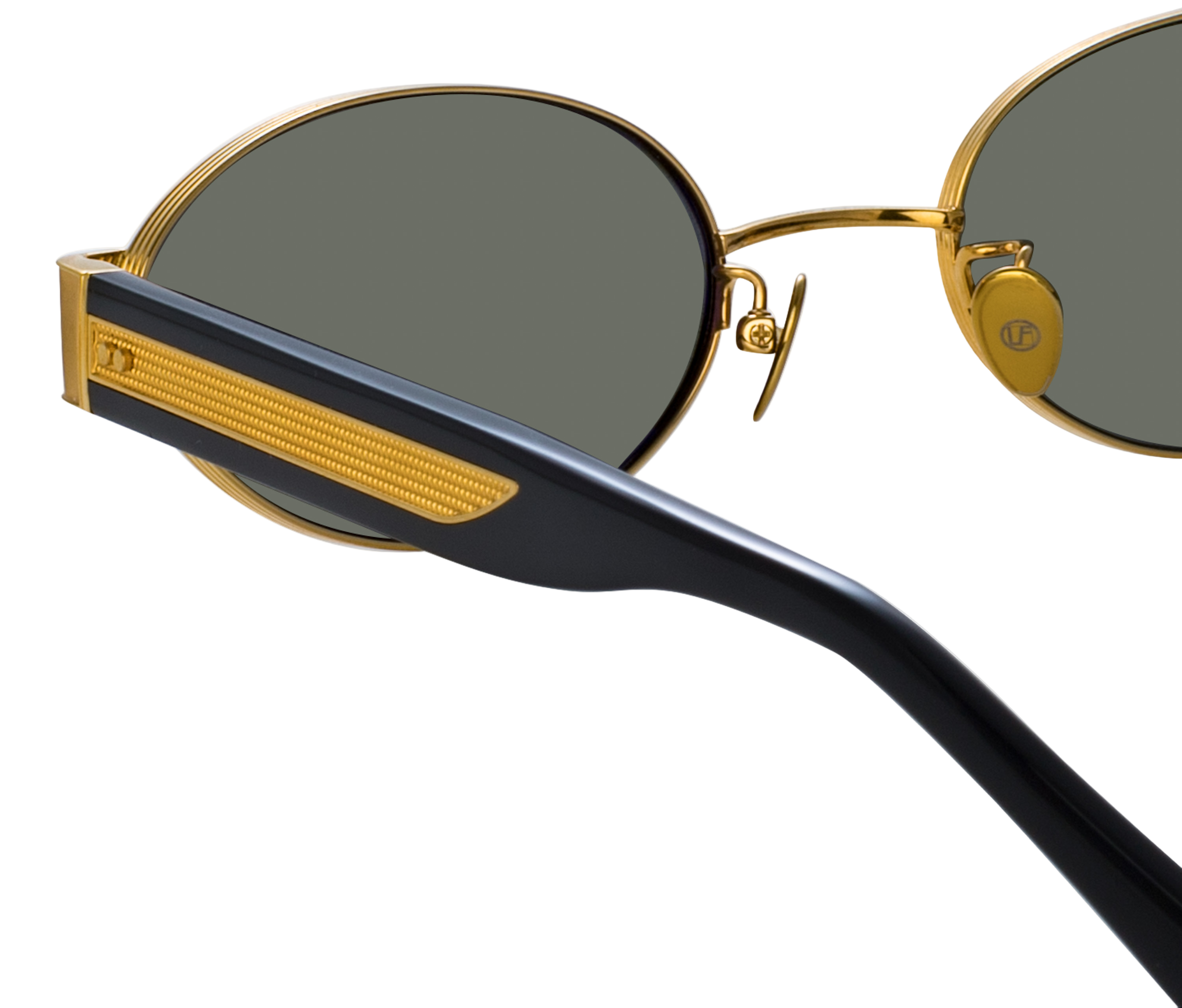 Color_LFL1469C1SUN - Sadie Oval Sunglasses in Yellow Gold and Grey