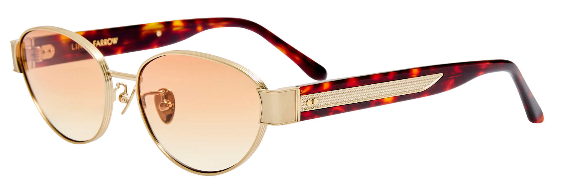 Color_LFL1656C2SUN - Sheri Cat-Eye Sunglasses in Light Gold and Camel Grad
