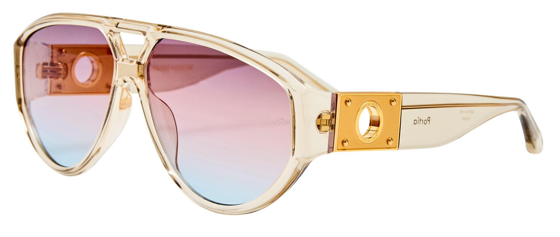 Color_LFL1652C3SUN - Portia Aviator Frame Sunglasses in Truffle and Dusk Grad LIMITED EDITION