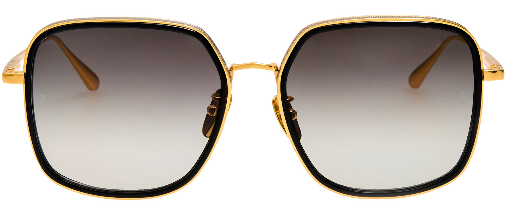 Color_LFL1581C4SUN - Alicia Square Sunglasses in Black and Grey Grad